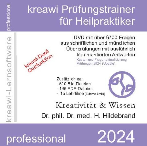 kreawi Prüfungstrainer für Heilpraktiker: Über 6700 Fragen aus schriftlichen und mündlichen Überprüfungen mit ausführlich kommentierten Antworten