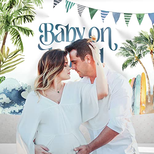 Fondo Fotográfico Baby Shower Tema Surf 7x5 pies miniatura 5