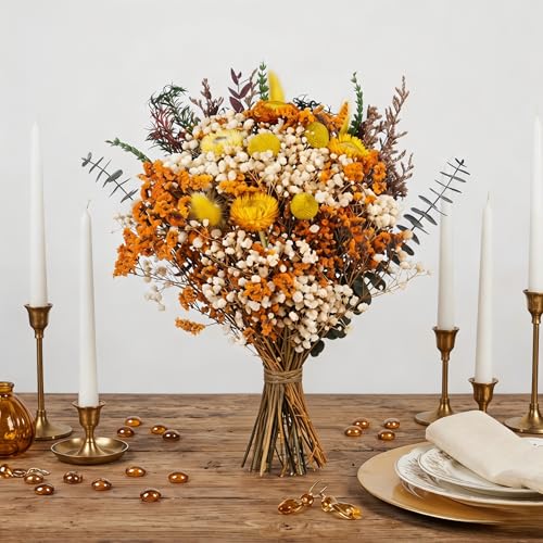 Ramo de flores secas boho para decoración de jarrón 17" miniatura 3