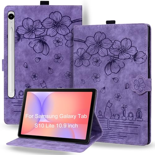 Funda Samsung Tab S10 Lite 2025 de piel sintética con grabado premium y soporte