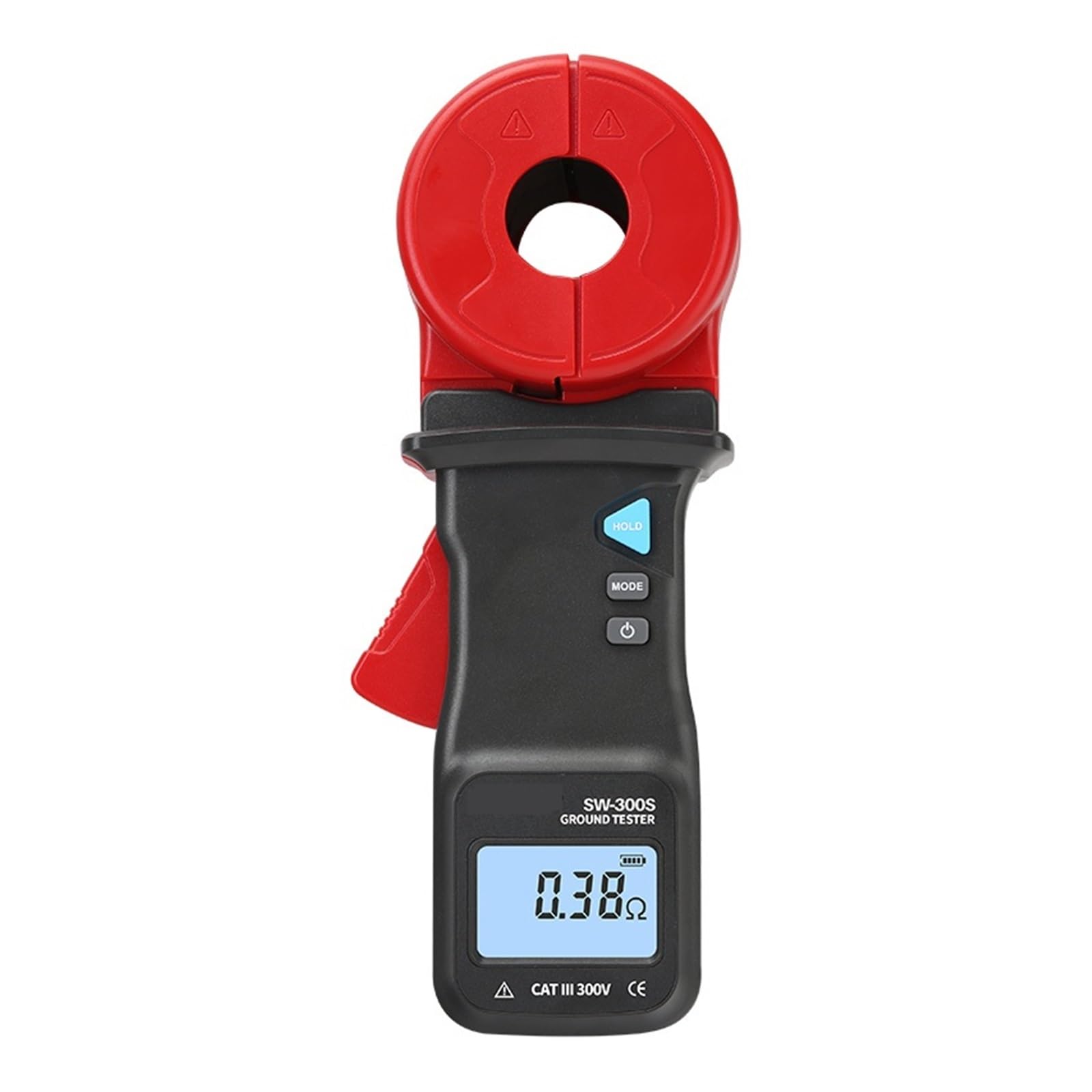 Tester di resistenza terra a pinza LCD, misuratore tensione for circuiti protezione contro i fulmini, megaohmmetro digitale, tester più Accurato