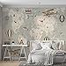 WS Wallpaper Mural Wallpaper World Map with Animal for Girls Boys Bedroom Baby Room Children Wall Art Nursery Wall Decor (Peel and Stick, 148 x 100 in), Multi