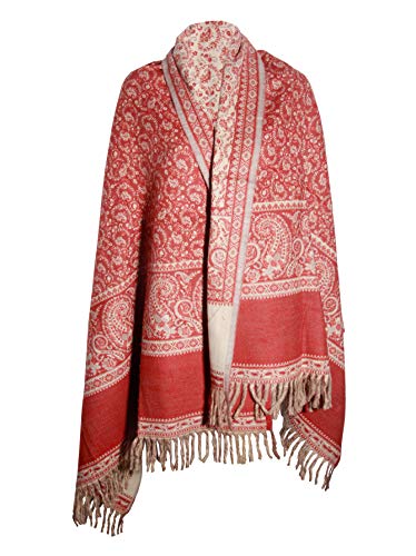 ORANGE FLORAL BLANKET SCARF LUXURY PREMIUM QUALITY HANDMADE FASHION SCAR MADE OF YAK WOOL Shawl Blanket stole unisex Travel Wrap Meditation Soft gift for her