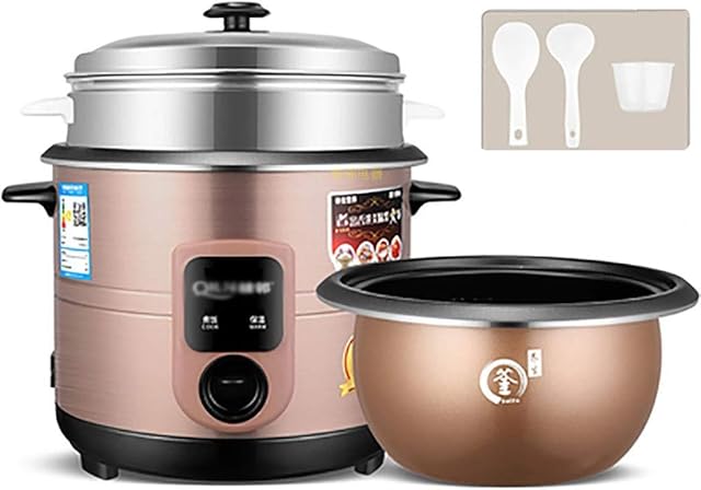 Rice Cooker, 2L/3L/4L/5L/6L, Household, Smart Insulation, with Steamer, Multifunctional Non-Stick Pot, Dormitory Mini Pot, Suitable for 1-8 People (Size : 4L-700W)