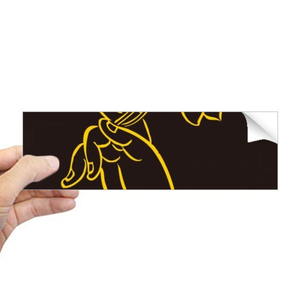Adhesivo de mano budista DIYthinker con semilla de loto rectangular para coche y superficies