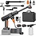 TOPALL Akku Hochdruckreiniger Pistole,Mini Mobiler Hochdruckreiniger Max 45 Bar/652PSI,High Pressure Cleaner,mit 2 * 4000mAh|8.5M Schlauch|6-in-1 Düse,Kabelloser Hydro Blast,TP-05