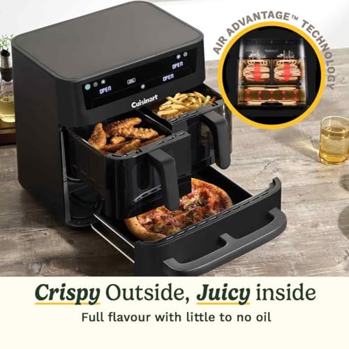 Cuisinart Tri Zone 13.6L Air Fryer & Oven | PFAS-Free | XXXL capacity | 3 Independent Cooking Zones | Dual 4.3L Air Frying Baskets + 5L Oven Drawer | 9-in-1 Cooking Functions | Sync+Match Cook - Image 3
