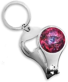 Roseta Monoceros Vermelho Rosa Padrão Nebulosa Alicate de unha Chaveiro Abridor de Garrafas Cortador