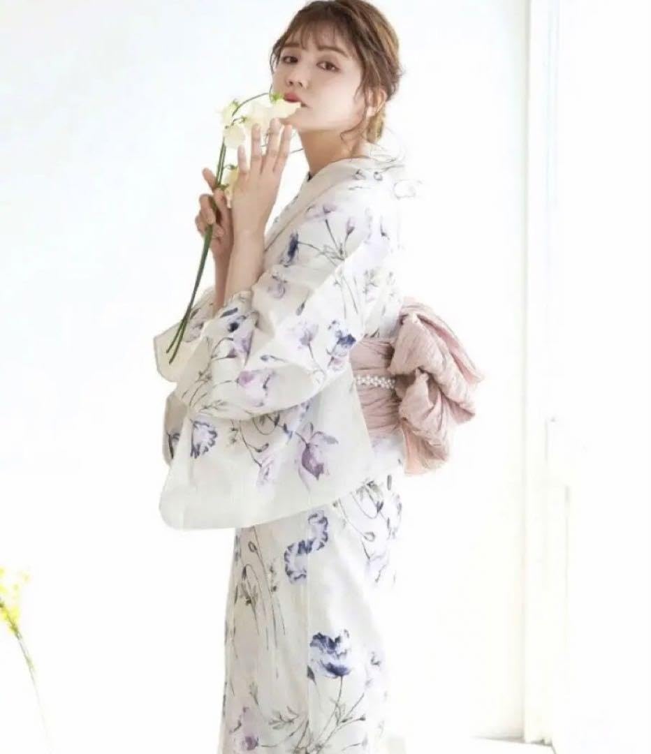 Amazon.co.jp: Dita涼風の水彩ひなげし浴衣5点セット : ファッション