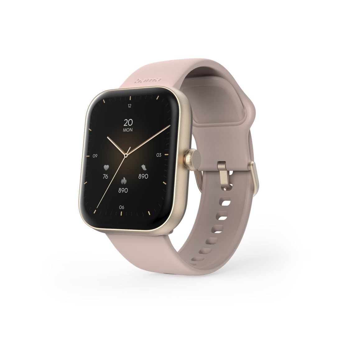 Smartwatch | Hama | 8900 | 1.3 (AMOLED, GPS, Telefoonfunctie, Hartslagmeter, 100 sportmodi, IP68, Slaapmonitor, 300 mAh batterij, Beige-Goud) Hama