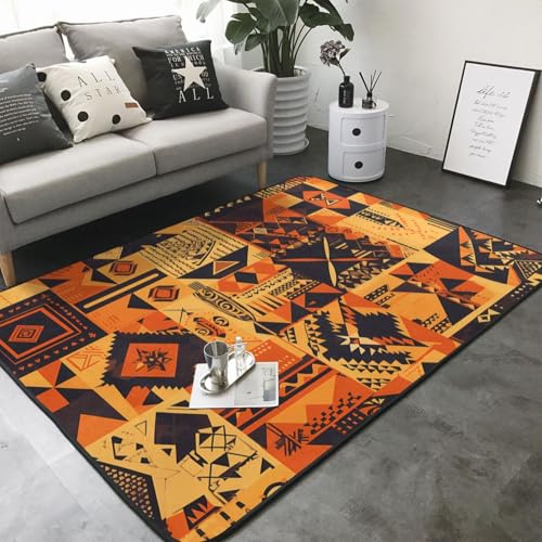 Tapis de sol grand format motif patchwork africain doux