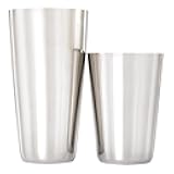 Barfly Superfly Tin Set Cocktail Shaker, (18 oz and 28 oz), Heavyweight Stainless, (M37161)
