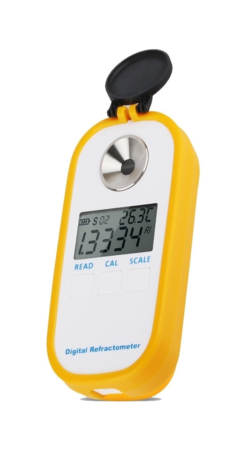Medidor de Brix de azúcar Refractómetro digital de miel Humedad de miel Bee Baume 0-90% Agua portátil 5-38% Probador de apicultura Medidor de concentración de miel Fácil de limpiar y almacenar