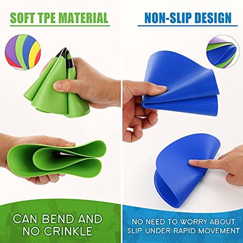 9 Inch Numbered Spot Markers Flat Cones Non-Slip Poly Spots Floor Dots Agility Markers For Kids Soccer Basketball Sports Speed Agility Training, Preschool Classroom Activities, Social Distancing #TOP1