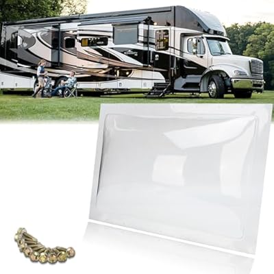 GEATaaT RV Skylight Outer Dome, 18"x 26" Universal Fits Standard 14" x 22" Openings, Shower Skylight for Camper Trailer, Fifth Wheel, Motorhome, Truck (Clear)