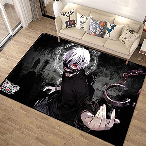 HoodieBBQ 3D Anime Tokyo Ghoul Tapis Antidérapant Tapis De Sol Salle À Manger Salon Chambre Tapis Antidérapant 140X200Cm-A_40x60cm Cover