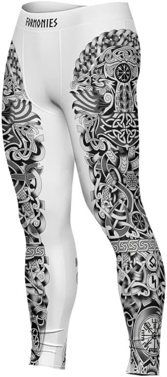 Viking Men's Compression Spats BJJ Men Tights for Working Out Training MMA Jiu Jitsu Grappling