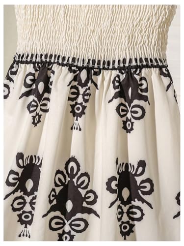 WDIRARA Toddler Girl's Boho Print Ruffle Square Neck Sleeveless Dress Swing A Line Dress4