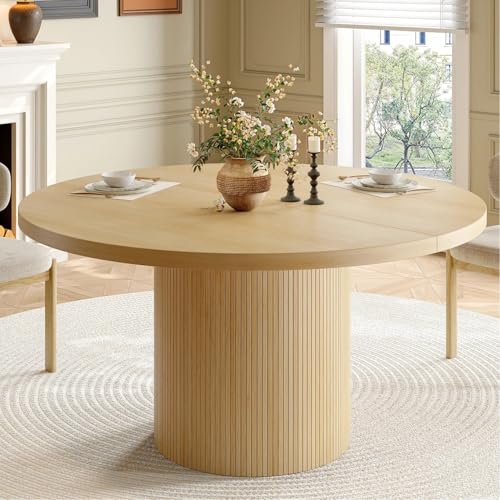47 inch Round Dining Table for 4, Circle Kitchen Table