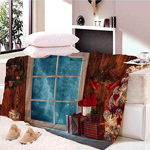 Couverture flanelle microfibre haut de gamme avec impression 3D Noël chic 150x200cm - 3