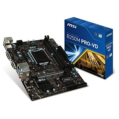 MSI B250M Pro-VD LGA 1151 DDR4 DVI,D-Sub 1x M.2 & 6x USB 3.1 Gen1 MATX Mainboard Cover