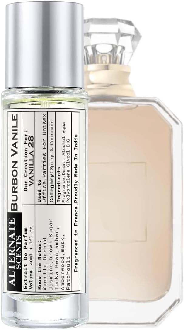 Alternate Scents B.UR.B..ON VAN.IL..E 40ml Long Lasting Perfume For Men&Women |Strong& long Lasting with 30% Oil Concentration|Warm, Spicy,Seductive| Fragrance From France | Made In India|