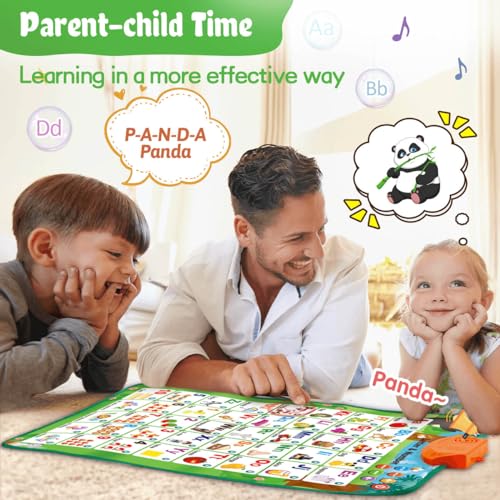 NARRIO Educational Toys for 2 3 4 Year Old Boys, Interactive Alphabet Wall Chart Learning ABC Poster for Kids Ages 2-5, Christmas Birthday Gifts for Girls, Toddler - Thumbnail 4