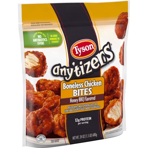 Tyson Any'tizers Honey Bbq Boneless Chicken Bites, 24 Oz (Frozen) #TOP6
