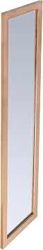 Reflex Sales 129 x 37.5 cm Overdoor Mirror, Full Length, for Bathroom/Bedroom/Wardrobe (Oak Effect)