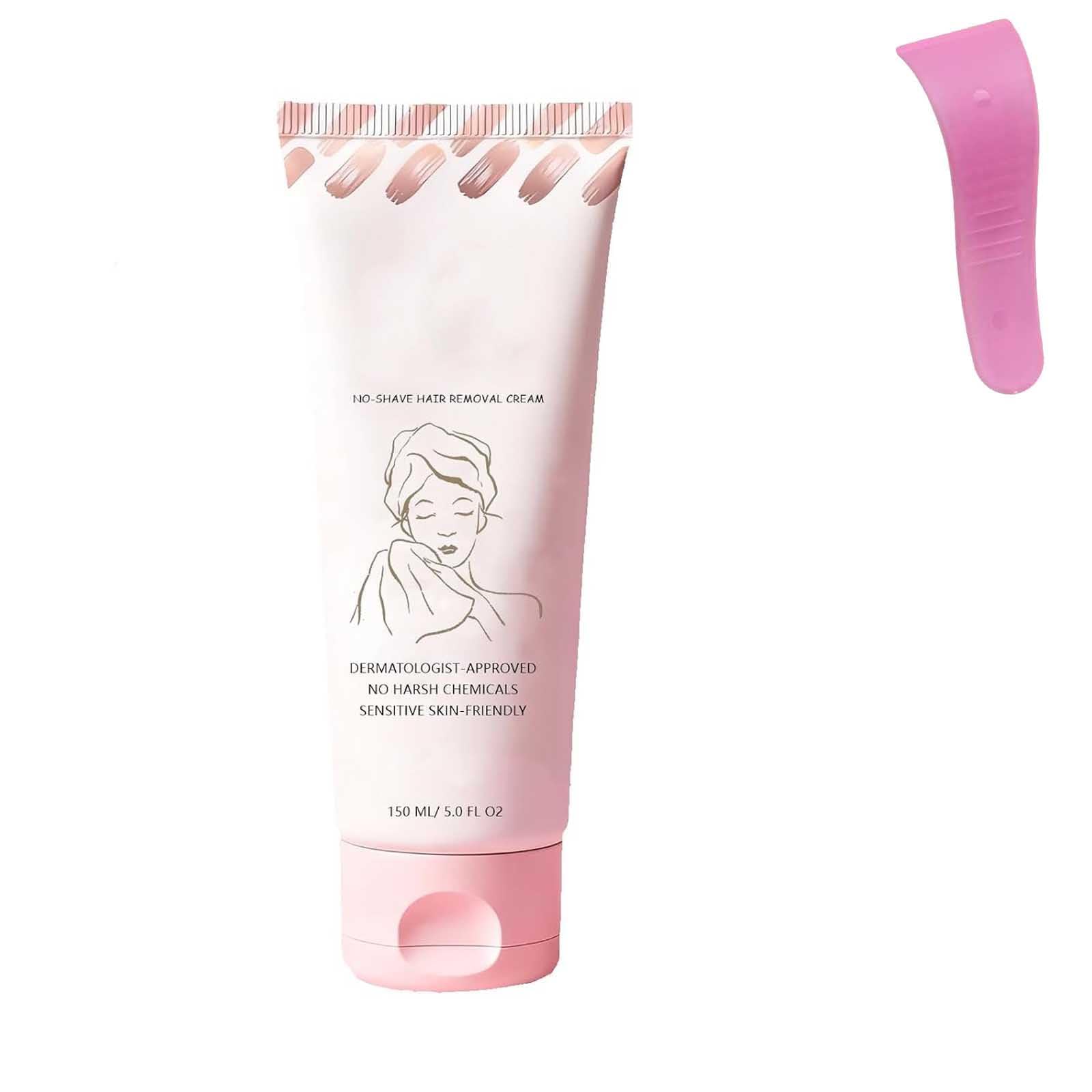 Bare Basics No-Shave Hair Removal Cream, Works in 5 Minutes, Suitable for Sensitive Skin, Moisturizing and Nourishing.