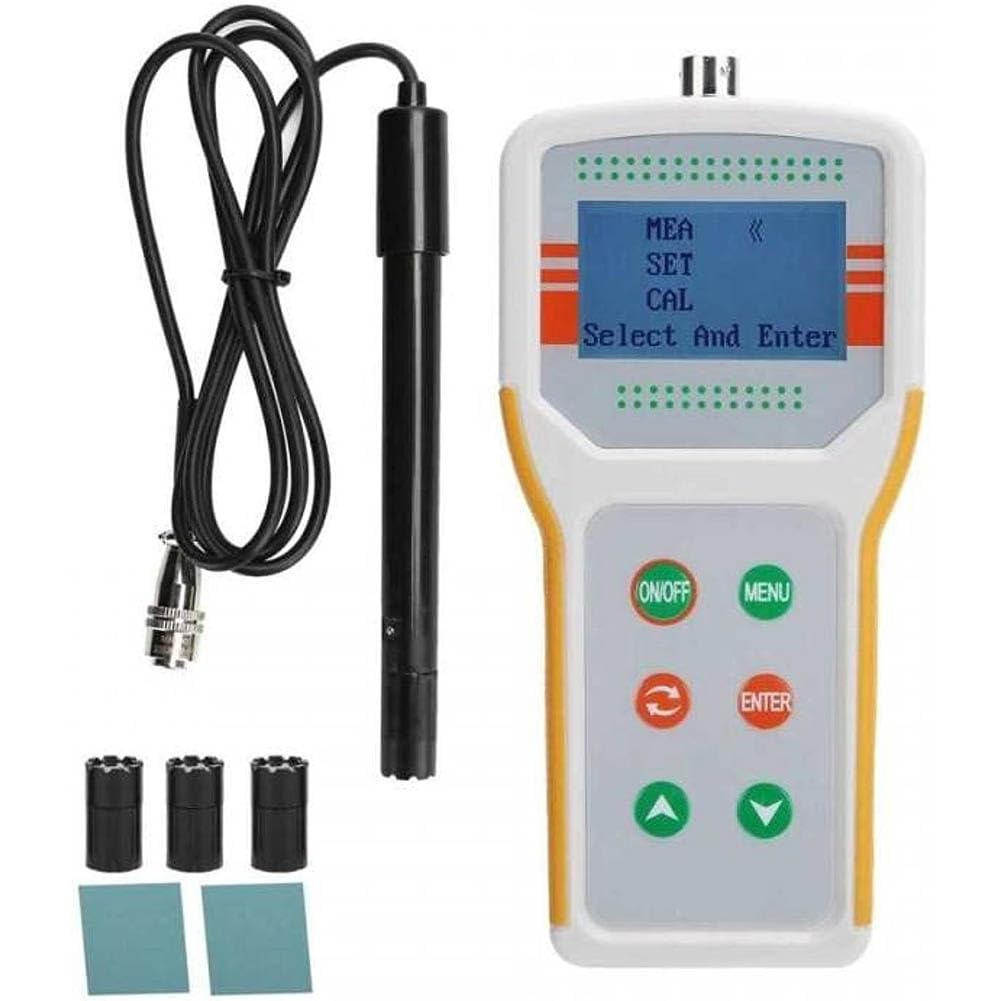 Probador portátil de calidad del agua, medidor de oxígeno disuelto para cría de animales con pantalla LCD retroiluminada, alta medición, para tratamiento de aguas residuales, laboratorios, acuicultura