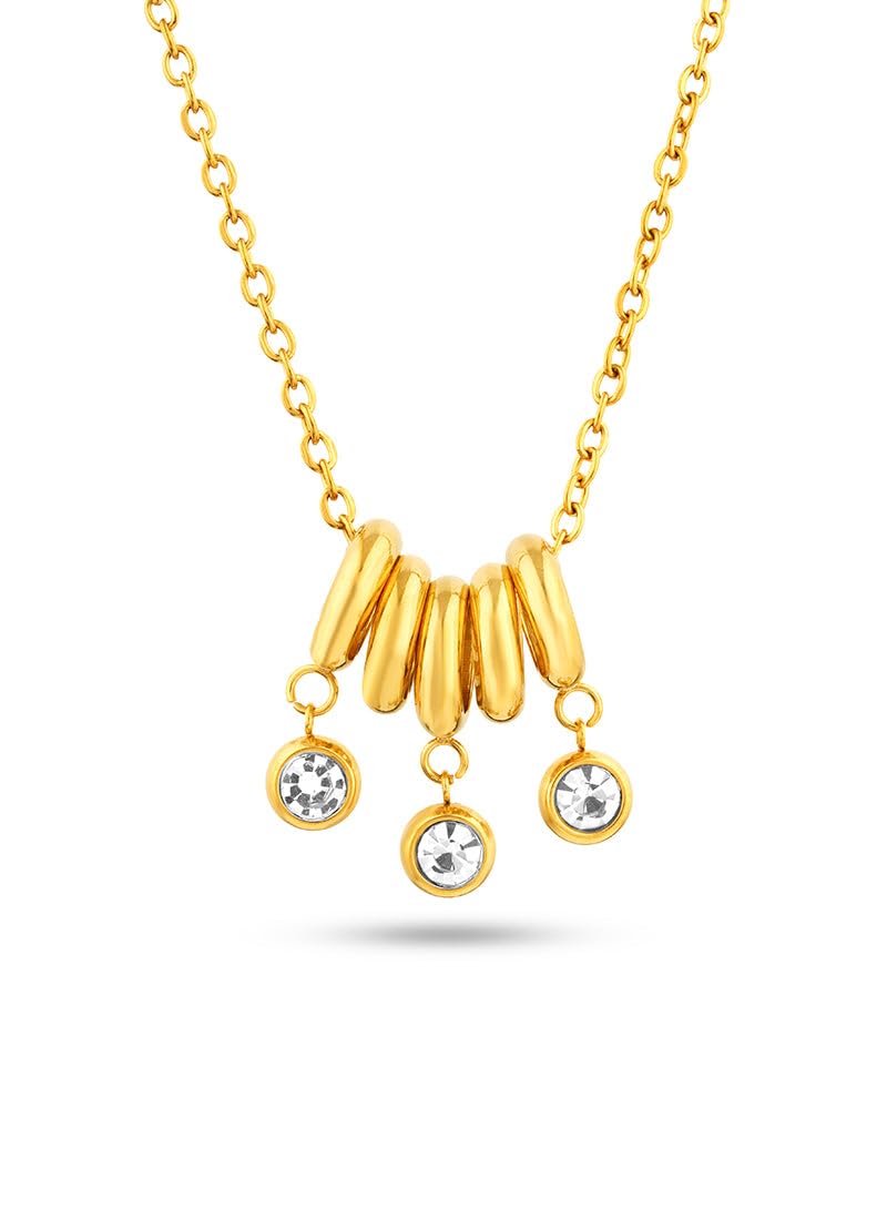 elra 18k Gold Plated Golden Orbit Necklace For Womens - Gift for Girls & Women | Waterproof & Anti-Tarnish Demifine Jewellery, Stylish and Trendy Necklace for Ladies-picture-18