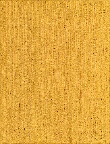 Image of Unique Loom Braided Jute Collection Area Rug - Dhaka (9' x 12' 2 inch Rectangle, Yellow)
