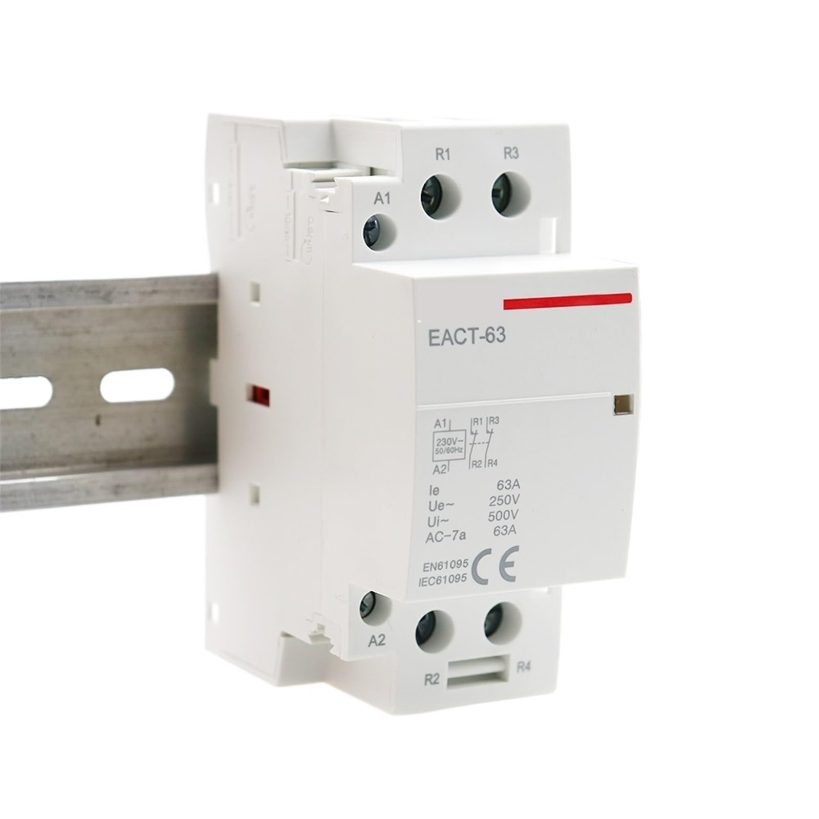 Stycznik modułowy domowy 2P 16-100A AC 110V 220V 50/60Hz do szyny DIN, kontroler przełącznika 2NO 2NC 1NO 1NC (40A, 2NC-110V)
