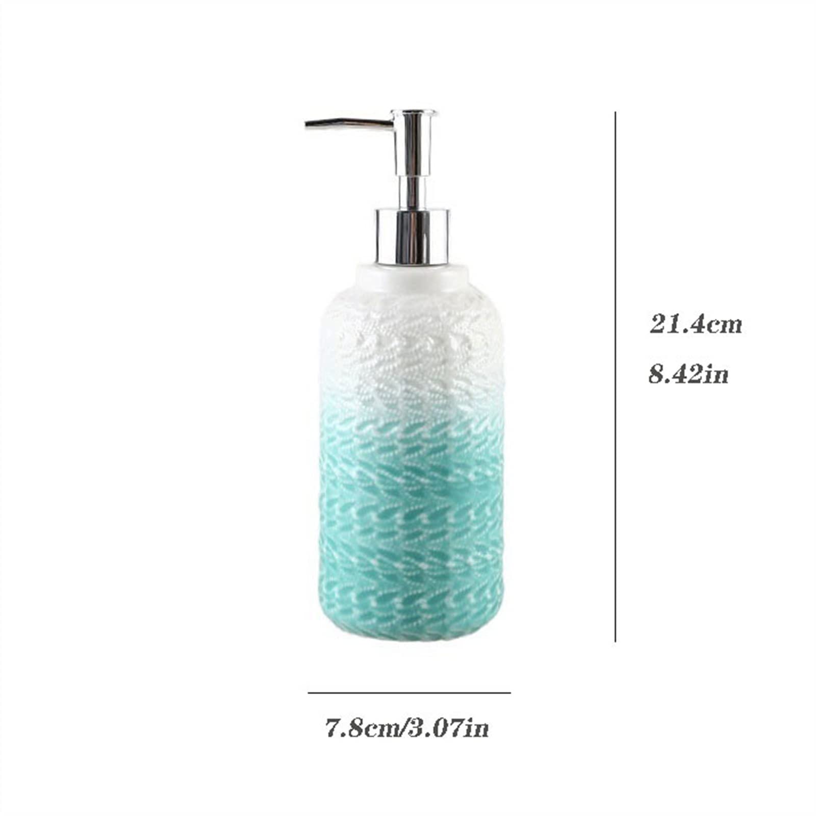 Dispenser per Doccia da 500 ml, flacone Multifunzionale a Due Scomparti, Dispenser di Sapone in Ceramica di Alta qualità, Pompa per lozione Personalizzata con Rilievo.