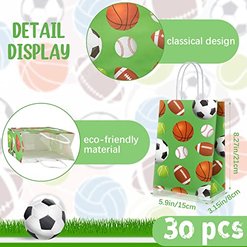 30 Pcs Sports Theme Party Favors Bags Football Soccer Goodie Bags Baseball Basketball Birthday Party Supplies Football Party Decorations For Adults Boys Girls #TOP1