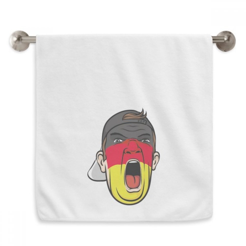 Allemagne drapeau masque et serviette visage blanche 13x29 pouces pour supporter