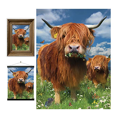 Ya en mundofriki.es: 3D LiveLife Lenticular Cuadros Decoración - Vaca escocesa de Deluxebase. Poster 3D sin marco de vacas. Obra de arte original con licencia del reconocido artista, David Penfound