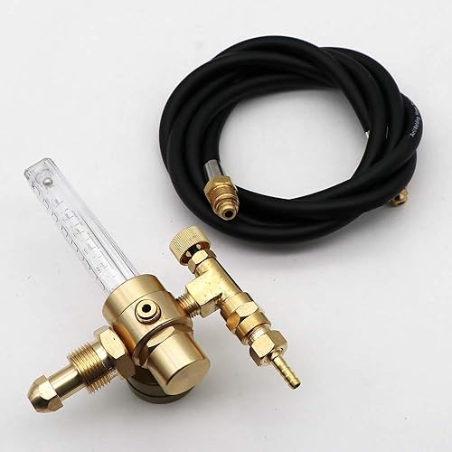 Miniatura 9 de KIPA Regulador de caudalímetros de argón con manguera de gas, soldadura CGA580 Miller Lincoln Mig Tig, Regulador de caudalímetro mixto de argón de
