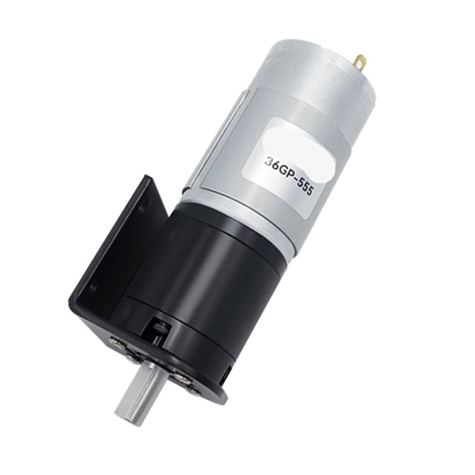 Micro Motorreductor DC Motorreductor de CC 36GP-555, 12 V/24 V, velocidad ajustable hacia adelante y hacia atrás, alto par, cepillo planetario con soporte fijo(421RPM,24V)