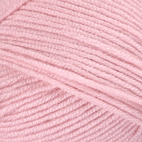 Image of 3 Skeins of Makromecity Softee Baby Yarn,%100 Premium Anti-Pilling Acrylic, 3.5 Oz, 273 yd (100gr /250 mt) Each, Soft Yarn for Crocheting and Knitting (Powder, 3 Skeins)