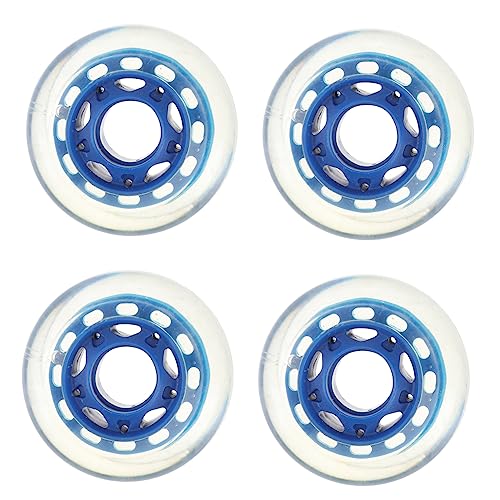 NULYLU 4pcs 70mm Pu High Elastic Roller Skate Wheels Ice Skating Wheel Accessory for Skates Shoes Durable and Comfortable