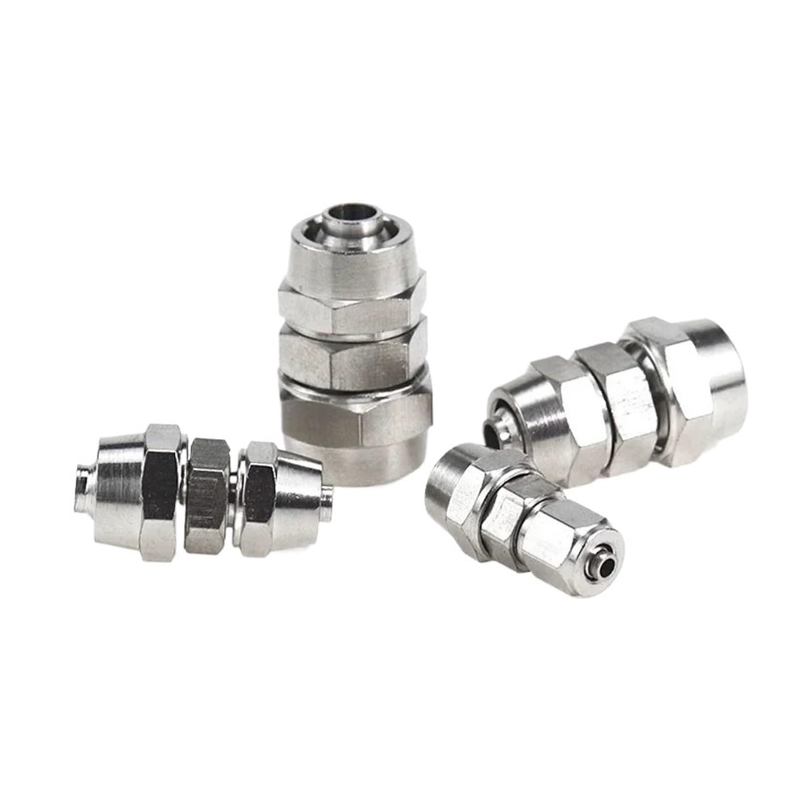 10 STÜCKE PU PG Pneumatische Schnellkupplung aus vernickeltem Kupfer for Schläuche - Außendurchmesser 4 mm bis 16 mm - schnelle Verbindungsstelle(KPU-6mm)