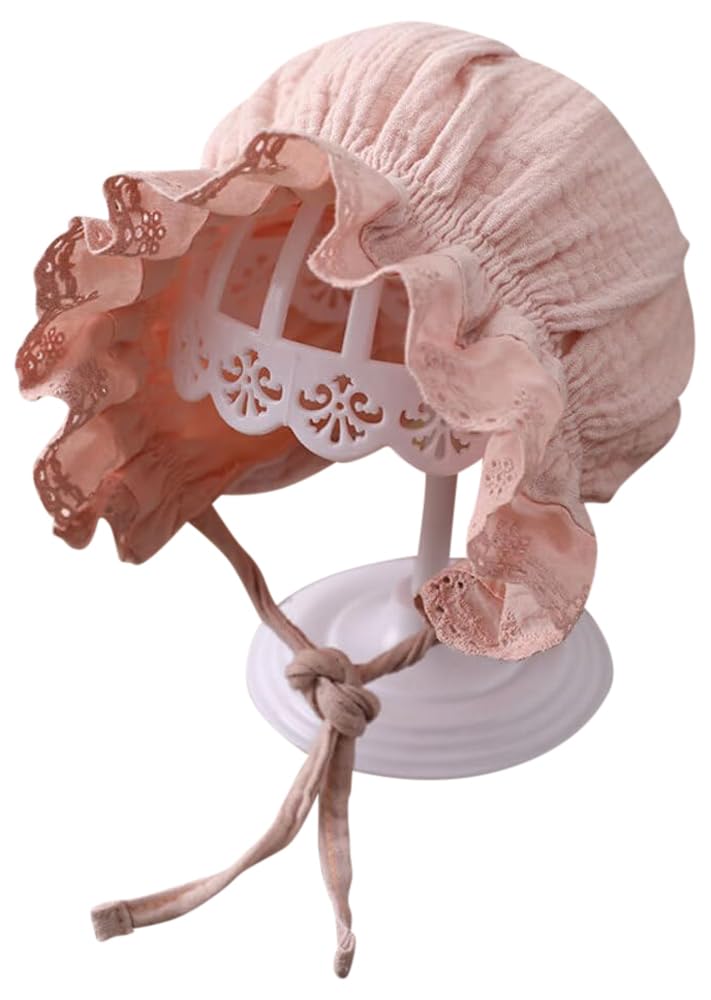 Amazon.co.jp: ベビーボンネット 赤ちゃん帽子 ピンク : ファッション