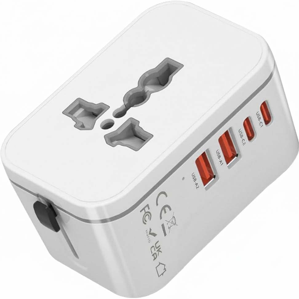Image of rts 8A Universal Travel Socket Universal Travel Adapter All in One | 1920W Heavy Duty Power | Travel Essentials 200+ Countries - Europe /US /UK /AU /Asia etc. | International Worldwide Socket Accessories