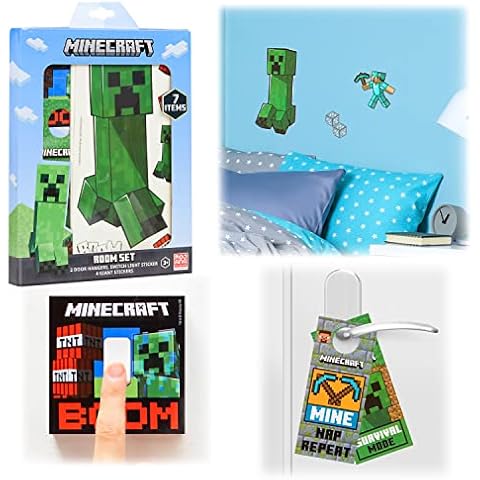 Minecraft Reusable Wall Stickers for Kids' Bedrooms Cover