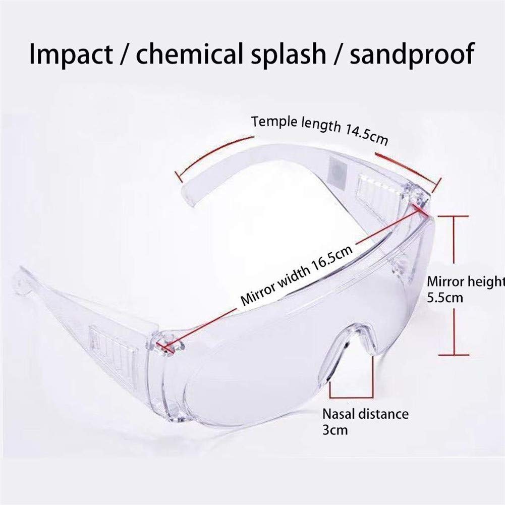 Dear, you Impatto Occhiali Anti-Fog,antipolvere,antivento And Sand-Proof Occhiali Equitazione per la protezione uomini e le donne Occhiali di sicurezza trasparente Mask Eyewear Eye