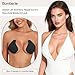 Bontierie Nipple Covers Sticky Push up Bra Added Lift Seamless Ultra-Thin Pasties Adhesive Bras Women Beige Black