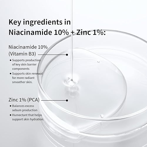 Miniatura 7 de Suero facial de niacinamida 10% + zinc 1%  Control avanzado del tono de la piel y el aceite  Fórmula hidratante y antimanchas  Ligero y de rápida