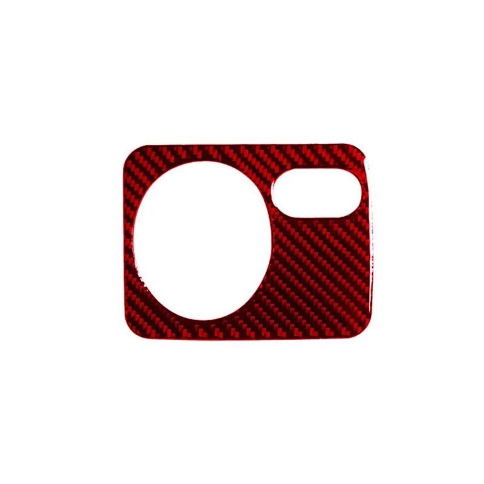 for VW for Golf 6 GTI R MK6 2008-2016 Real Carbon Fiber Headlight Switch Button Cover Trim Sticker(Red,LHD)
